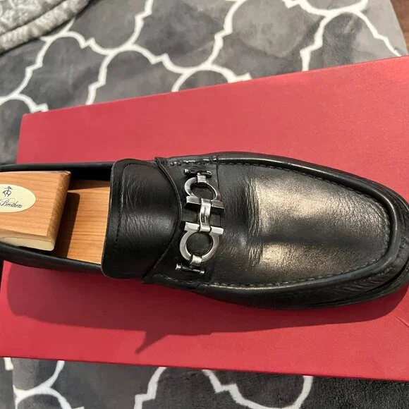 MENS SALVATORE FERRAGAMO MASTER LOAFER- SIZE 8.5EE IN BLACK Ferragamo Men main image 2